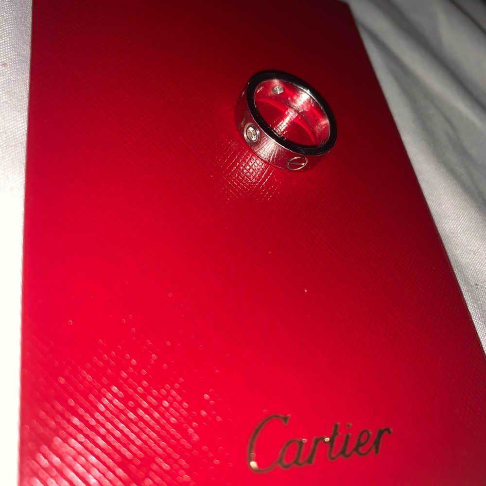 Cartier love band 3 diamond 5.5mm 18K White Gold